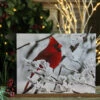 Battery Operated Lighted Print With Cardinal In Snow 1 Battery Operated Lighted Print With Cardinal In Snow -Decorative Candle Shop gerson cardinal large image