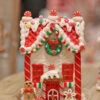 Battery Operated Lighted Clay Dough Gingerbread Houses Set Of 4 Assorted -Decorative Candle Shop gingerbread 1 main 1