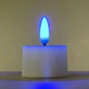 Glowing Wick Flameless Tealights - Blue LED (Set Of 12) -Decorative Candle Shop glowing wick blue