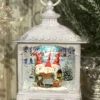 Caroling Gnomes Lighted Water Lantern With Swirling Glitter -Decorative Candle Shop gnome carolers