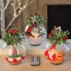 Remote Control 6.5 Inch Christmas Gnome Tealight Ornaments - Set Of 3 Assorted - Remote Included -Decorative Candle Shop gnome orn set