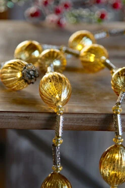 Battery Operated Twinkling Gold Mercury Glass LED String Lights -Decorative Candle Shop gold mercury string lights d