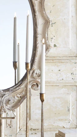 Iron Taper Candlestick Holders - Set Of 3 Gold From RAZ - NEW 2022 -Decorative Candle Shop gold taper glam 1