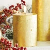 Uyuni 3 Inch X 5 Inch Gold Textured Pillar Candle - Remote Ready -Decorative Candle Shop gold uyuni 5 inch