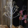Battery Operated Tabletop Birch Tree - 160 Warm White LED Fairy Lights -Decorative Candle Shop gr flower tree