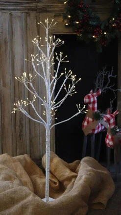 Battery Operated Tabletop Birch Tree - 160 Warm White LED Fairy Lights
