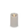 Luminara Gray 3 X 4 Pillar - Remote Ready 2 Luminara Gray 3 X 4 Pillar - Remote Ready -Decorative Candle Shop gray main luminara 4 inch