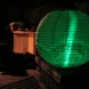 Green Outdoor Hanging Lantern Battery Operated 14 Inch