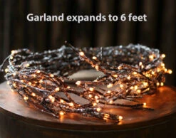 6 Foot Electric Lighted Iced Willow Garland - 48 Lights -Decorative Candle Shop ice garland main