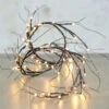 6 Foot Electric Lighted Iced Willow Garland - 48 Lights