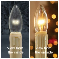 Ultra Bright Adjustable LED Cordless Window Candle Dual Sided Bulb - Timer - Bronze Finish -Decorative Candle Shop inside20glow20outside20bright 2
