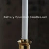 Matchless Moving Flame Taper Candle 8 Inch Ivory - Remote Ready