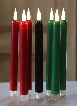 Flameless Kwanzaa Candles - Set Of 7 Tapers (Battery Operated)