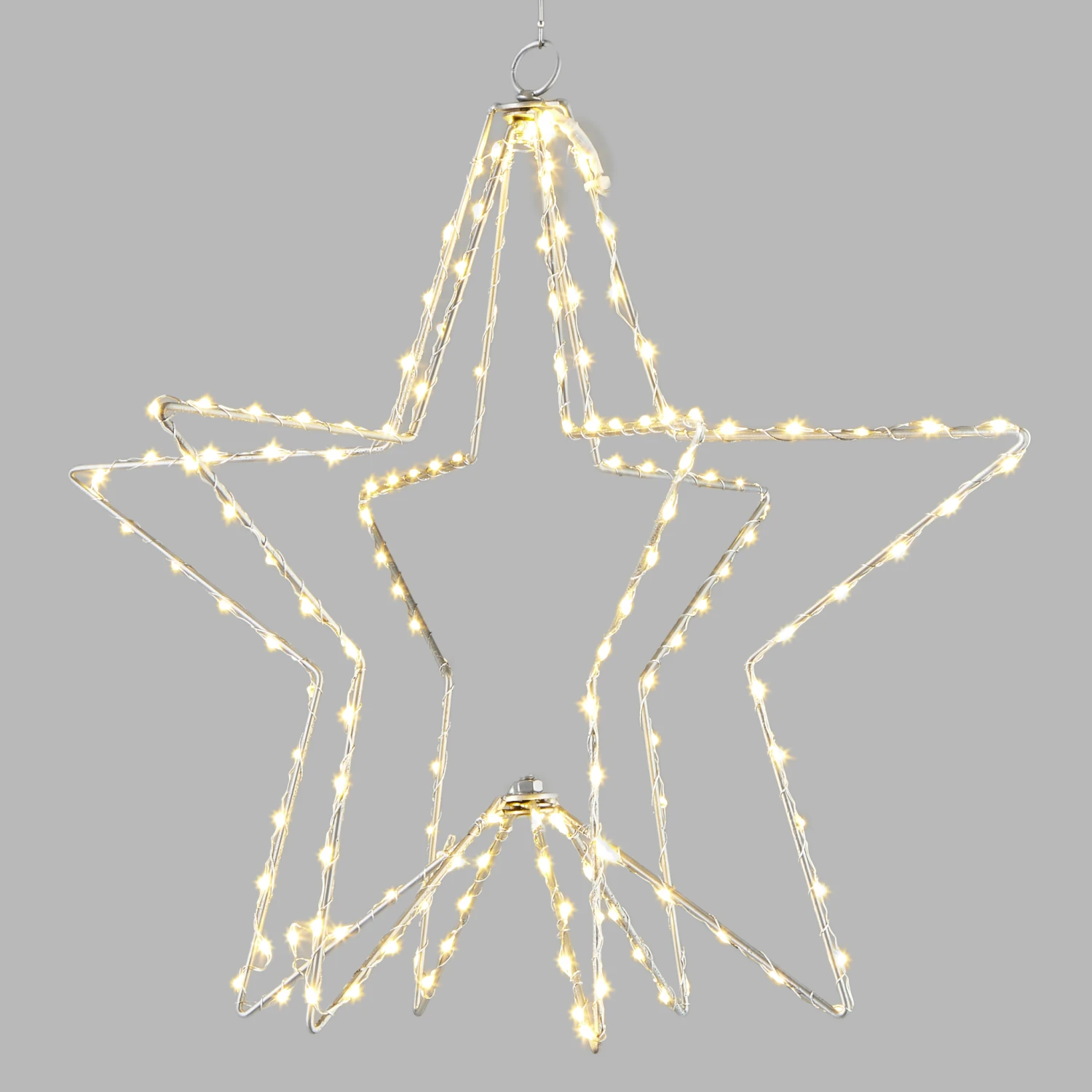 17.75 Inch Lighted Star - 204 Warm White LED Lights 3 17.75 Inch Lighted Star - 204 Warm White LED Lights