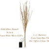 Battery Operated LED Gold Glitter Branch - 36 Inch 60 LED's - Timer -Decorative Candle Shop led gold glitter branch 60 lights