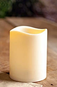 Outdoor Battery Operated Candle 4.5 X 6 With Timer - Batteries Included