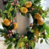 Lemon Wreath With Greenery And Berries - 24 Inch -Decorative Candle Shop lemon 2