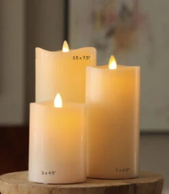 Matchless 360 Degrees Moving Flame LED Pillar Candle - 3 X 6.5 Inch -Decorative Candle Shop matchless candles 3 sizes 2