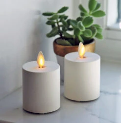 Moving Flame Votive Candles 2 X 3 Inch (Set Of 2)