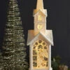 Angel Lighted Water Church In Swirling Glitter - 16.25 Inch -Decorative Candle Shop melrose angel lantern