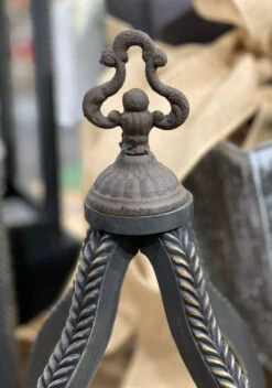 Herringbone Applique Square Open Lantern - 21 Inch NEW 2023 -Decorative Candle Shop open lanterns finial