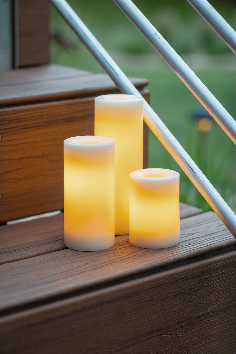 Outdoor All Weather Wax Pillar Candle 3 X 6 Inch - 5 Hour DUSK ON Timer 7 Outdoor All Weather Wax Pillar Candle 3 X 6 Inch - 5 Hour DUSK ON Timer - Image 5