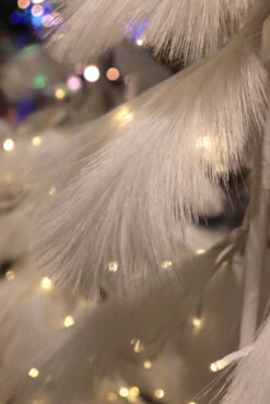 4 Foot Lighted Down Sweep White LED Tree - 190 Warm White Lights - NEW 2023 -Decorative Candle Shop pampas grass tree detail 1