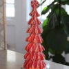 Lighted Peppermint Candy Ribbon Tree - Battery Operated 13.5 Inch -Decorative Candle Shop peppermint tree tall