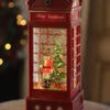 Nutcracker In English Phone Booth Lighted Water Lantern With Timer -10 Inch 2 Nutcracker In English Phone Booth Lighted Water Lantern With Timer -10 Inch -Decorative Candle Shop phone booth nutcracker boc