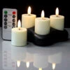 Set Of 4 Radiance Rechargeable Votives With Remote -Decorative Candle Shop radiance rechargeable teali