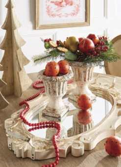 9 Foot Red Wood Beaded Garland - New From RAZ -Decorative Candle Shop red beed garland