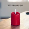 Set Of 6 Red Votive With Red LED Candles 2 X 3 - Timer 2 Set Of 6 Red Votive With Red LED Candles 2 X 3 - Timer -Decorative Candle Shop red votive side view