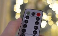 44 Foot Christmas Cluster Lights With 1300 Red And Warm White LED Garland - Green Wire - Remote RAZ 7 44 Foot Christmas Cluster Lights With 1300 Red And Warm White LED Garland - Green Wire - Remote RAZ -Decorative Candle Shop remote for cluster and snake lights 2