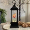 Animated Flying Santa And Reindeer Lighted Water Lantern -Decorative Candle Shop rotating santa 2