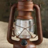 Battery Operated Vintage Style Dimmable Rusty Lantern With 12 LED's -Decorative Candle Shop rusty led lantern full larg