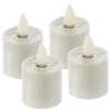 Set Of 4 Luminara Moving Flame Tealights - Remote Ready -Decorative Candle Shop set 4 moving flame tealights