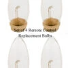 Remote Controlled Window Candle LED Dual Sided Bulbs Set - 4 -Decorative Candle Shop set of 4 remote control bul