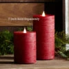 Simplux LED Designer Candle Red Flat Top - Moving Flame 3.5x5 -Decorative Candle Shop short flat top red simplux