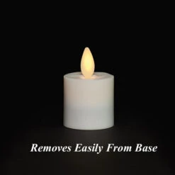 Moving Flame Rechargeable Votives Set Of 4 Remote Ready - Base Included -Decorative Candle Shop single image moving flame v