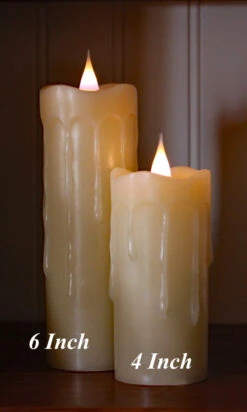 Moving Flame Simplux Ivory LED Votive 2 X 4 - Multi Timer - Remote Ready -Decorative Candle Shop slim simplux candles