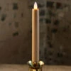 8 Inch Taupe Moving Flame Battery Operated Taper Candle - Timer 1 8 Inch Taupe Moving Flame Battery Operated Taper Candle - Timer -Decorative Candle Shop taupe dancing flame taper