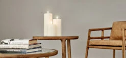 Uyuni 3 Inch X 7 Inch Ivory Pillar Candle - Remote Ready -Decorative Candle Shop the perfect setting uyuni 1