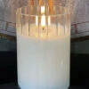 Radiance Faceted Ivory Poured Candle 3.5 X 5 Inch Clear Glass -NEW 2023 -Decorative Candle Shop tlg 478327