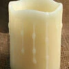 Unscented Ivory Drip 3x4 Battery Operated Candle With Dual Timer