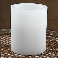 White Unscented 4x5 Battery Operated Candle - Dual Timer