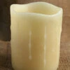 Unscented Ivory Drip 4x5 Battery Operated Candle With Dual Timer -Decorative Candle Shop unscented 4x5jpg