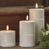 Uyuni Outdoor 3 Inch X 7 Inch White Pillar Candle - Remote Ready -Decorative Candle Shop uyuni flat top outdoor pill 2