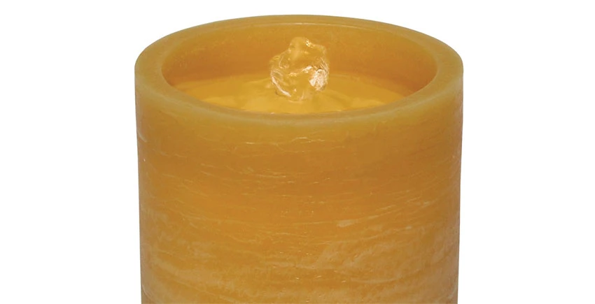 Yellow Wax With Butterfly Design Aquaflame Fountain Candle - Remote Control 5 Yellow Wax With Butterfly Design Aquaflame Fountain Candle - Remote Control - Image 3