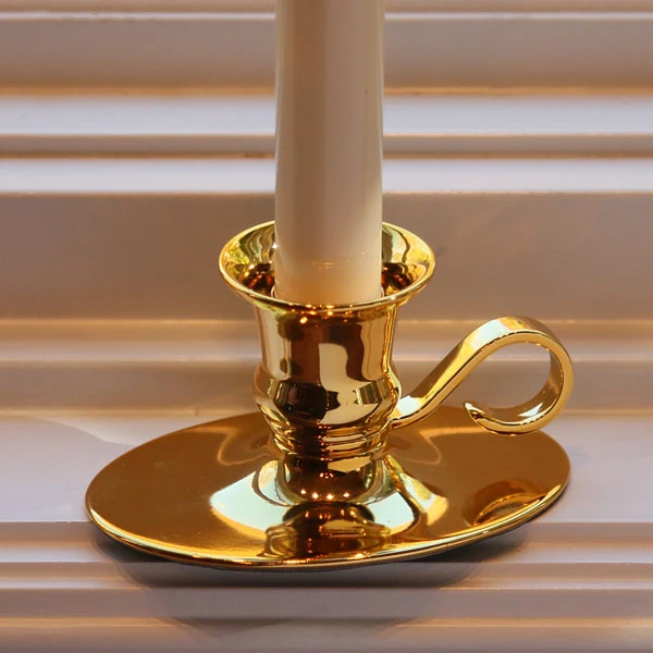 Traditional Flameless Window Candle Bright Dual Sided Bulb - Brass Finish - Timer 4 Traditional Flameless Window Candle Bright Dual Sided Bulb - Brass Finish - Timer - Image 2