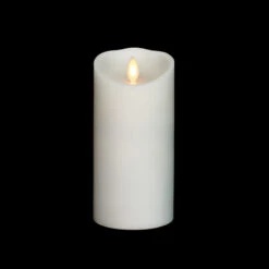 3 Inch Diameter White Moving Flame 6 Inch Candle - Remote Ready -Decorative Candle Shop white 6 inch mf candle